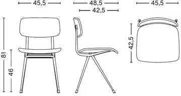 RESULT - Upholstered leather chair by Hay - view 3