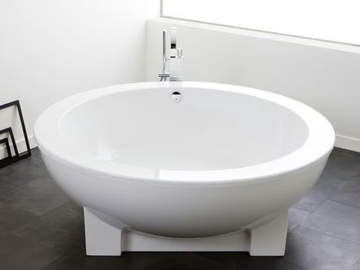 DREAMSCAPE - Freestanding round acrylic bathtub with chromotherapy by Hoesch - view 2