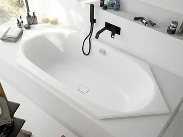 ISENSI - Built-in hexagonal acrylic bathtub by Hoesch - view 2