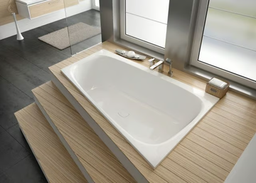 ISENSI - Built-in asymmetric acrylic bathtub by Hoesch - view 3