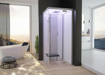 SENSEPERIENCE - Square corner steam shower cabin by Hoesch - view 3
