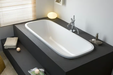 UNO - Built-in rectangular acrylic bathtub with chromotherapy by Hoesch - view 3