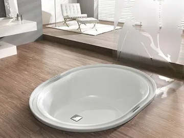 ERGO+ - Oval built-in acrylic bathtub by Hoesch - view 2