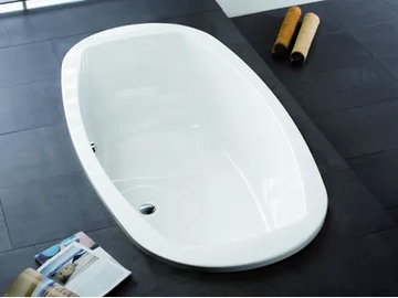 LARGO - Oval built-in acrylic bathtub by Hoesch - view 2