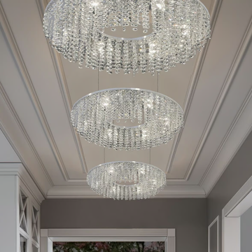 SKY CYCLES ROUND H12 - Pendant lamp with crystals by ILFARI - view 3