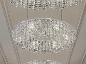 SKY CYCLES ROUND H12 - Pendant lamp with crystals by ILFARI - view 2