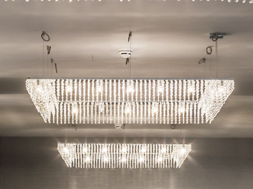 SKY CYCLES SQUARE H24 - Pendant lamp with crystals by ILFARI - view 2