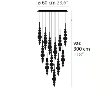 TEARS FROM MOON H12 MINI - Glass pendant lamp by ILFARI - view 3