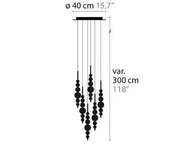 TEARS FROM MOON H6 MINI - Glass pendant lamp by ILFARI - view 3