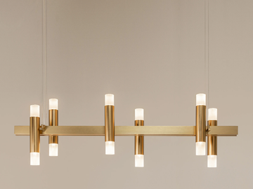 EMBRACE LINEAR H6+6 - Metal pendant lamp by ILFARI - view 2