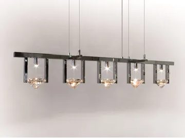 ELEMENTS OF LOVE H5L - LED - Metal pendant lamp with crystals by ILFARI - view 2