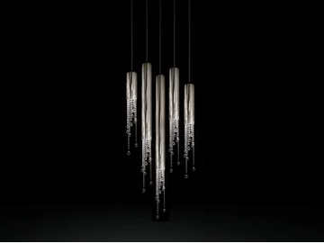SEXY CRYSTALS H5 - Metal pendant lamp with crystals by ILFARI - view 2