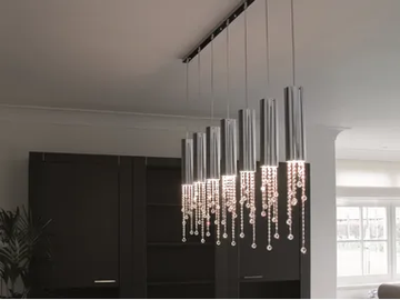 SEXY CRYSTALS H7 - Metal pendant lamp with crystals by ILFARI - view 2