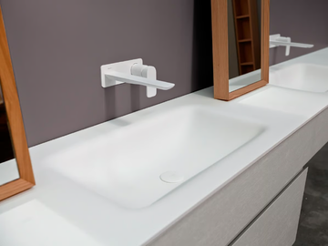 D2 - Corian® washbasin with integrated countertop by INBANI - view 2