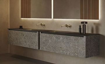 D2 - Corian® washbasin with integrated countertop by INBANI - view 3