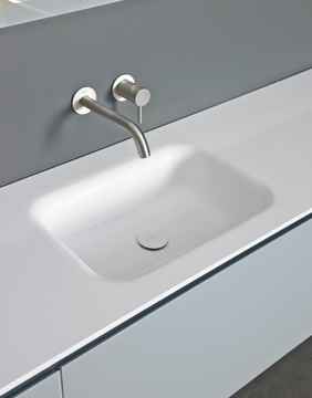 FLOAT - Solid Surface washbasin with integrated countertop by INBANI - view 3