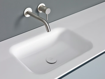 FLOAT - Solid Surface washbasin with integrated countertop by INBANI - view 2