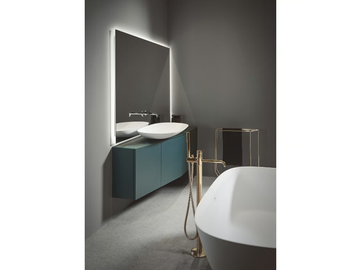 FORMA - Single wall-mounted wooden vanity unit with doors by INBANI - view 3