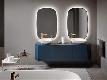 FORMA - Wall-mounted wooden vanity unit with doors by INBANI - view 3