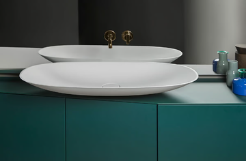FORMA - Countertop oval single Solid Surface washbasin by INBANI - view 3