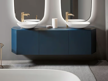 FORMA - Wall-mounted wooden vanity unit with doors by INBANI - view 2