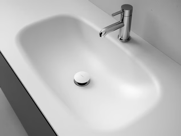 G1 - Corian® washbasin with integrated countertop by INBANI - view 2