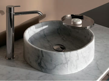 GIRO - Countertop round marble washbasin by INBANI - view 2