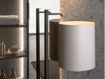 GIRO - Wall-mounted round Solid Surface washbasin by INBANI - view 2