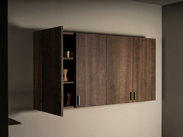 GRATE - Suspended oak bathroom wall cabinet with doors by INBANI - view 2