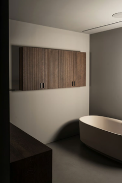 GRATE - Suspended oak bathroom wall cabinet with doors by INBANI - view 3