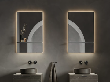GRATE - Wall-mounted bathroom mirror with integrated lighting by INBANI - view 2