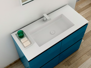 H5 - Rectangular Solid Surface washbasin by INBANI - view 2