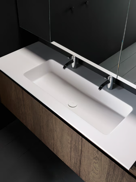 H8 - Rectangular Solid Surface washbasin by INBANI - view 3