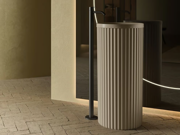 HERITAGE - Freestanding round Solid Surface washbasin by INBANI - view 2
