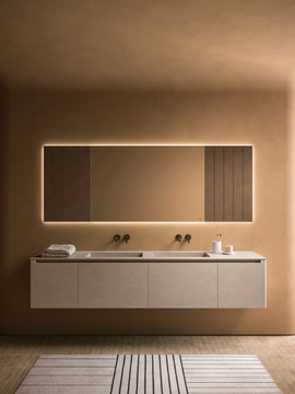 M54 - Double rectangular MDi by INALCO® washbasin with integrated countertop by INBANI - view 3
