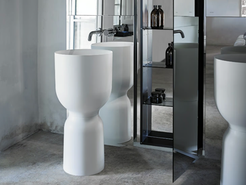 ORIGIN - Freestanding round Solid Surface washbasin by INBANI - view 2