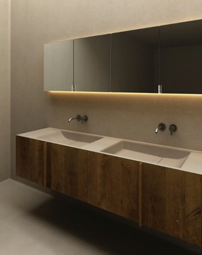 PARAL - Double wall-mounted wooden vanity unit with drawers by INBANI - view 3