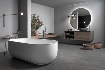 PRIME - Freestanding oval Solid Surface bathtub by INBANI - view 3