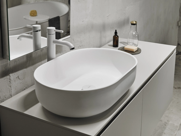 PRIME - Countertop oval Solid Surface washbasin by INBANI - view 2