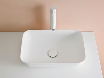 QUADRO - Countertop rectangular Corian® washbasin by INBANI - view 2