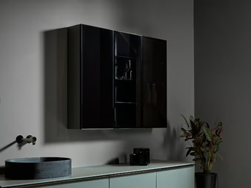 STRATO - Suspended crystal bathroom cabinet with doors by INBANI - view 2