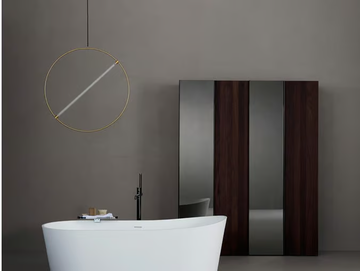 STRATO - Sectional floorstanding wooden bathroom cabinet with mirror by INBANI - view 2