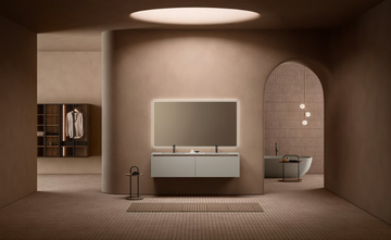 STRATO H - Double wall-mounted wooden vanity unit with drawers by INBANI - view 3