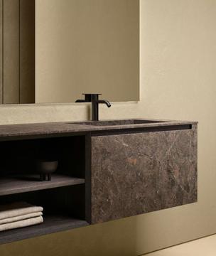 STRATO - Double wall-mounted MDi by INALCO® vanity unit with integrated washbasin by INBANI - view 3