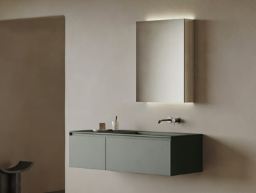 STRATO I - Single wall-mounted wooden vanity unit with drawers by INBANI - view 2