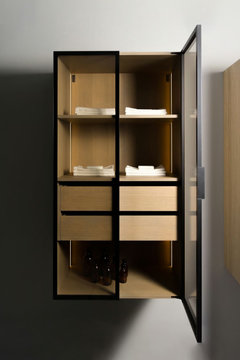 STRATO - Wooden bathroom cabinet with glass doors by INBANI - view 3