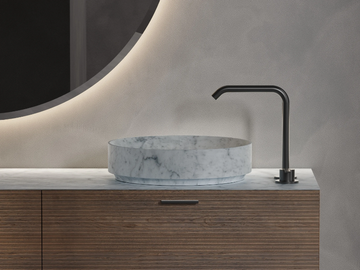 ARC - Countertop round marble washbasin by INBANI - view 2