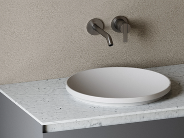 ARC - Semi-inset round Solid Surface washbasin by INBANI - view 2