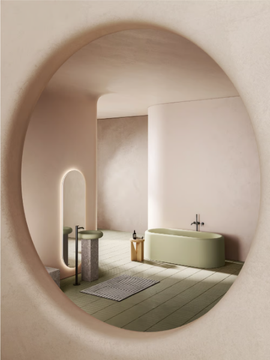 EASE - Freestanding oval Solid Surface bathtub by INBANI - view 3