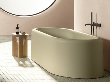 EASE - Freestanding oval Solid Surface bathtub by INBANI - view 2